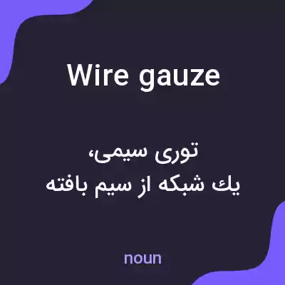 معنی wire gauze به فارسی