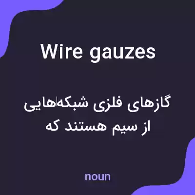 معنی wire gauzes به فارسی