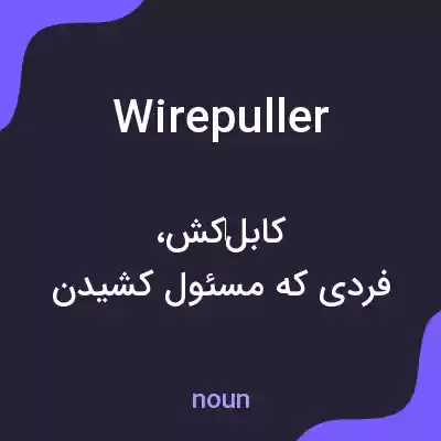 معنی wirepuller به فارسی معنی wirepuller به فارسی