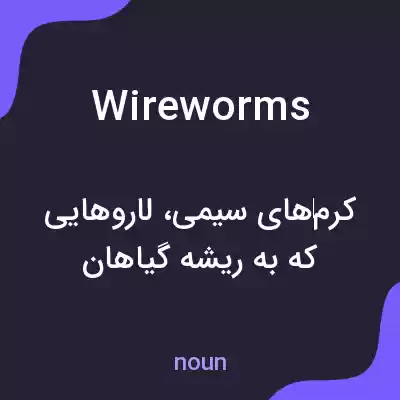 معنی wireworms به فارسی معنی wireworms به فارسی