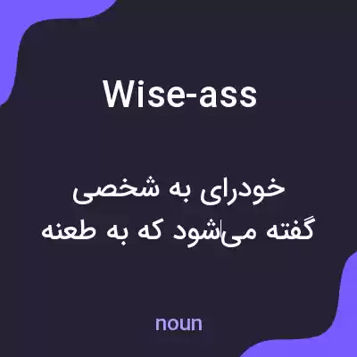 معنی wise-ass به فارسی معنی wise-ass به فارسی
