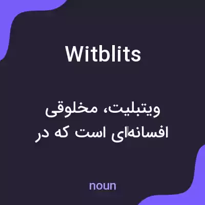 معنی witblits به فارسی معنی witblits به فارسی