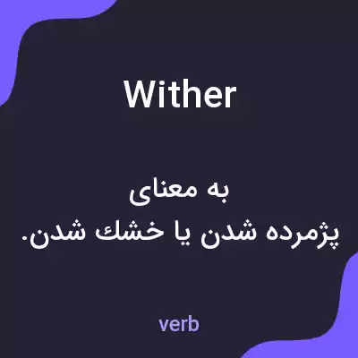 معنی wither به فارسی معنی wither به فارسی