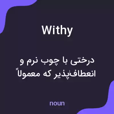 معنی withy به فارسی معنی withy به فارسی