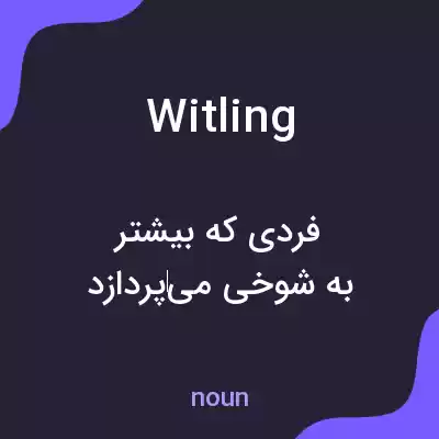 معنی witling به فارسی معنی witling به فارسی