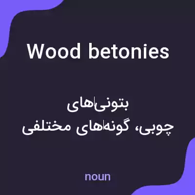 معنی wood betonies به فارسی معنی wood betonies به فارسی