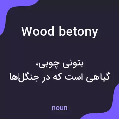 معنی wood betony به فارسی معنی wood betony به فارسی