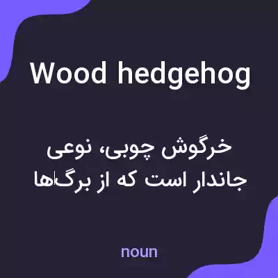 معنی wood hedgehog به فارسی معنی wood hedgehog به فارسی