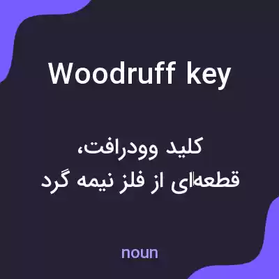 معنی woodruff key به فارسی معنی woodruff key به فارسی