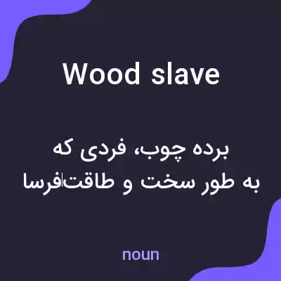 معنی wood slave به فارسی معنی wood slave به فارسی