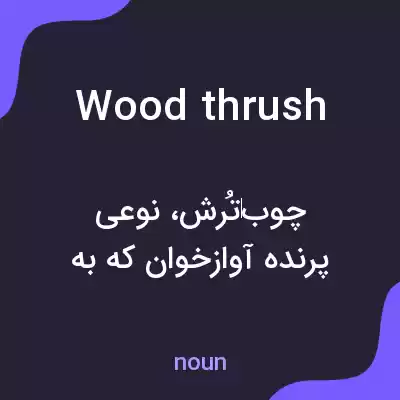 معنی wood thrush به فارسی معنی wood thrush به فارسی