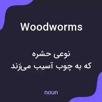 معنی woodworms به فارسی معنی woodworms به فارسی
