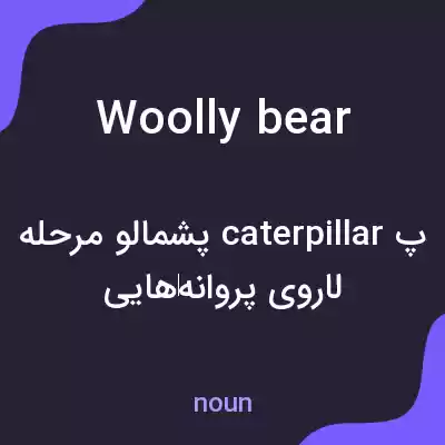 معنی woolly bear به فارسی معنی woolly bear به فارسی