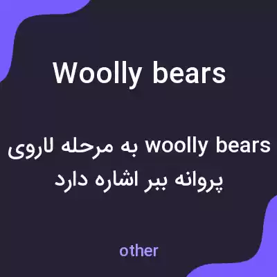 معنی woolly bears به فارسی معنی woolly bears به فارسی