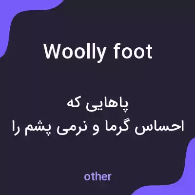 معنی woolly foot به فارسی معنی woolly foot به فارسی