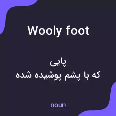 معنی wooly foot به فارسی معنی wooly foot به فارسی
