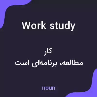 معنی work study به فارسی معنی work study به فارسی