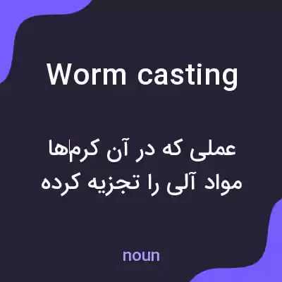 معنی worm casting به فارسی معنی worm casting به فارسی
