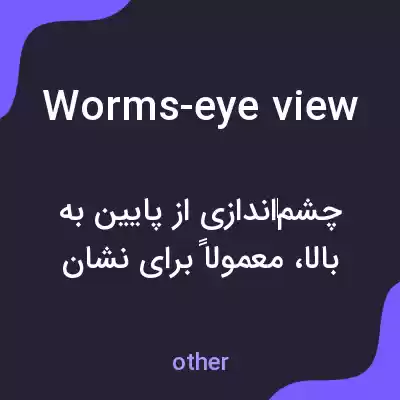 معنی worms-eye view به فارسی معنی worms-eye view به فارسی