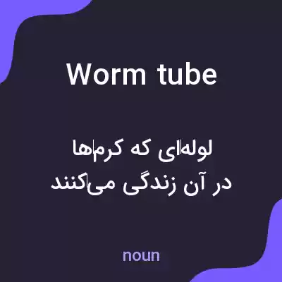 معنی worm tube به فارسی معنی worm tube به فارسی