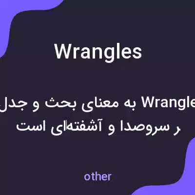 معنی wrangles به فارسی