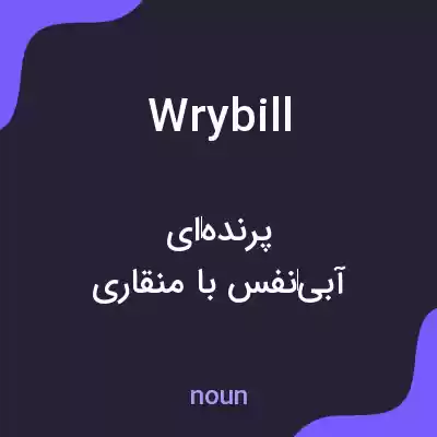 معنی wrybill به فارسی معنی wrybill به فارسی