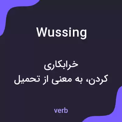 معنی wussing به فارسی