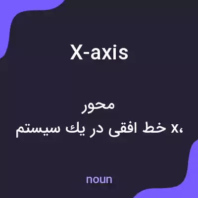 معنی x-axis به فارسی معنی x-axis به فارسی