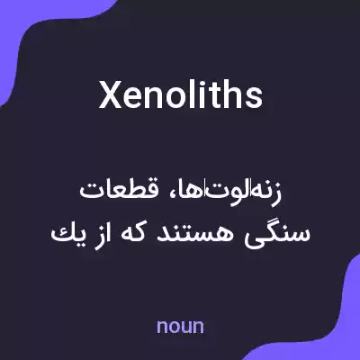 معنی xenoliths به فارسی معنی xenoliths به فارسی