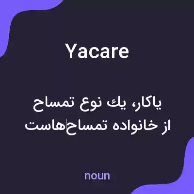 معنی yacare به فارسی معنی yacare به فارسی