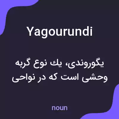 معنی yagourundi به فارسی معنی yagourundi به فارسی