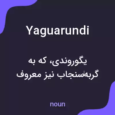 معنی yaguarundi به فارسی معنی yaguarundi به فارسی