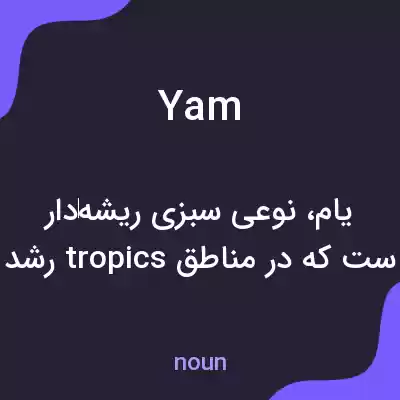 معنی yam به فارسی معنی yam به فارسی