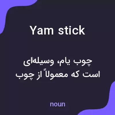 معنی yam stick به فارسی معنی yam stick به فارسی