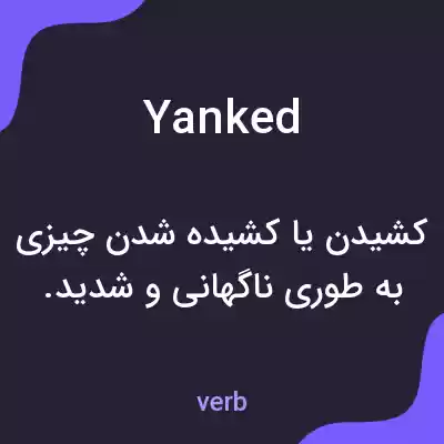 معنی yanked به فارسی معنی yanked به فارسی