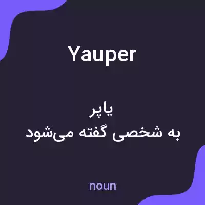 معنی yauper به فارسی معنی yauper به فارسی