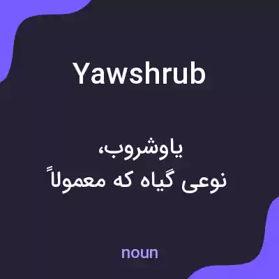 معنی yawshrub به فارسی معنی yawshrub به فارسی