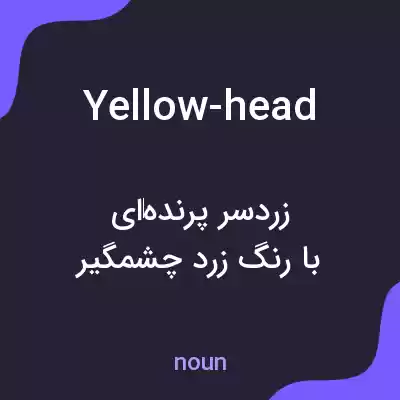 معنی yellow-head به فارسی معنی yellow-head به فارسی