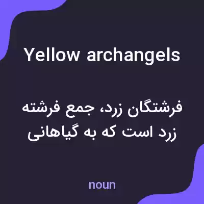 معنی yellow archangels به فارسی معنی yellow archangels به فارسی