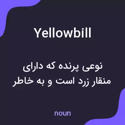 معنی yellowbill به فارسی معنی yellowbill به فارسی