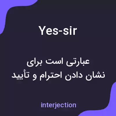 معنی yes-sir به فارسی معنی yes-sir به فارسی