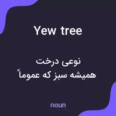معنی yew tree به فارسی معنی yew tree به فارسی