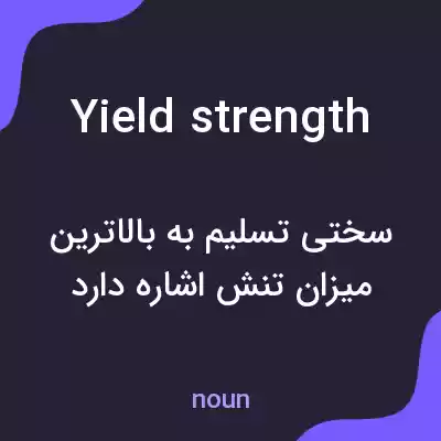 معنی yield strength به فارسی معنی yield strength به فارسی