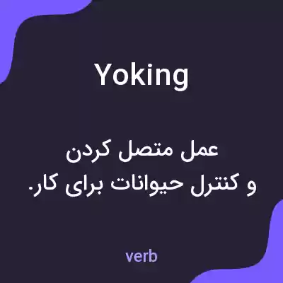 معنی yoking به فارسی معنی yoking به فارسی
