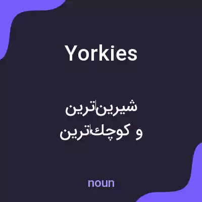 معنی yorkies به فارسی معنی yorkies به فارسی