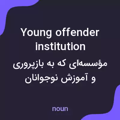 معنی young offender institution به فارسی معنی young offender institution به فارسی