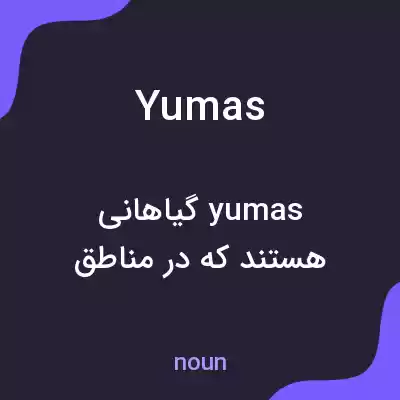 معنی yumas به فارسی معنی yumas به فارسی