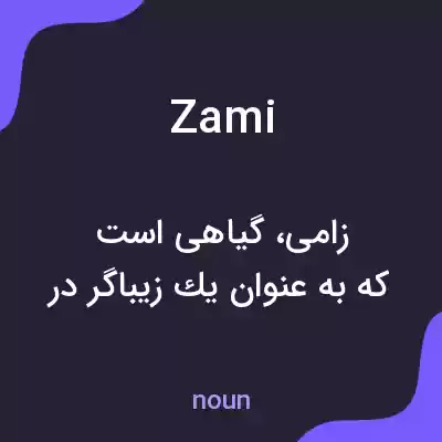 معنی zami به فارسی معنی zami به فارسی