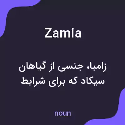 معنی zamia به فارسی معنی zamia به فارسی