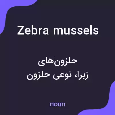 معنی zebra mussels به فارسی معنی zebra mussels به فارسی